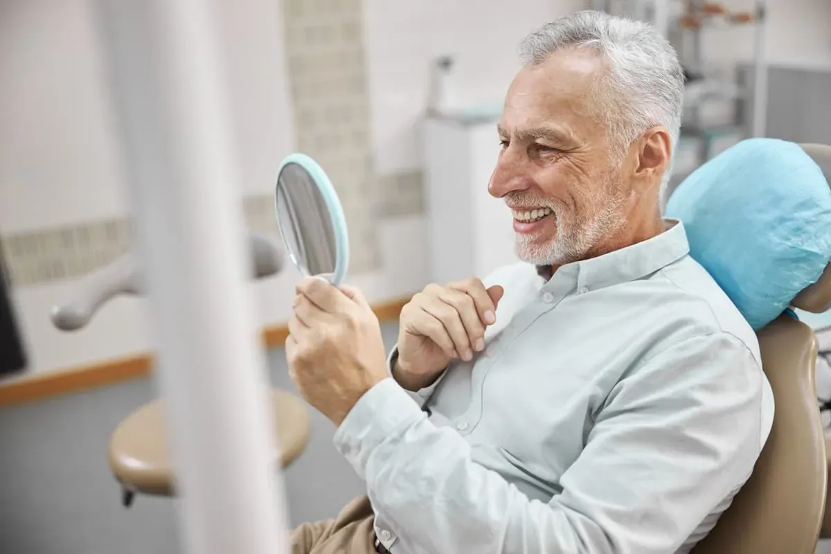 Patient at a dental checkup