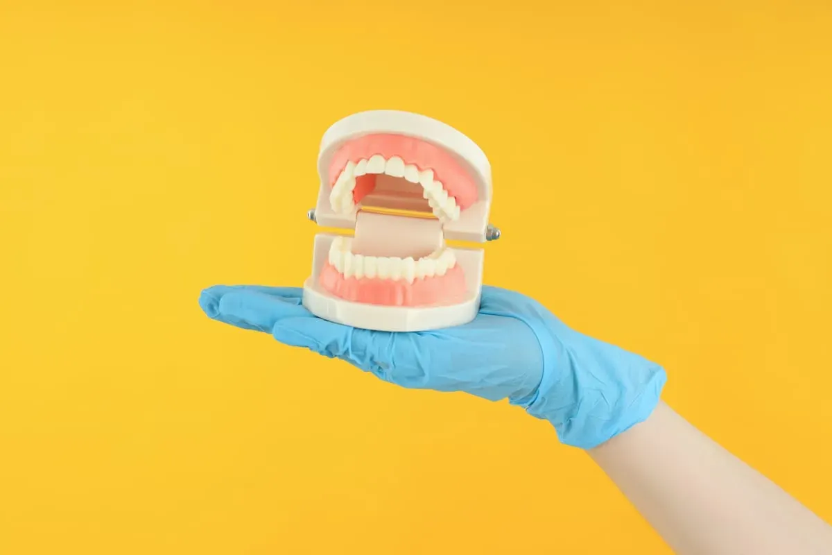 Patient at a dental checkup